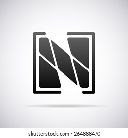 Vector logo for letter N design template