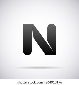 Vector logo for letter N design template