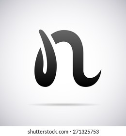 Vector logo for letter N design template