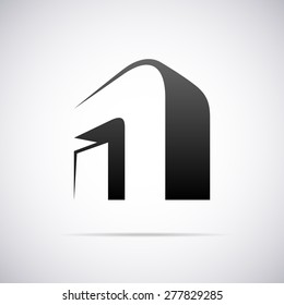 Vector logo for letter n design template