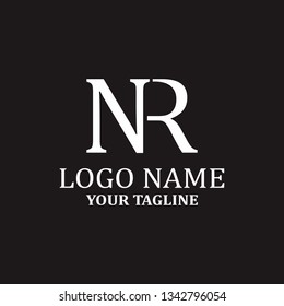 vector logo letter n and R