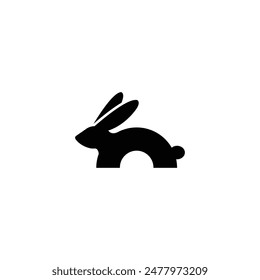 Vector logo of the letter N in the shape of a rabbit. Suitable for baby equipment logos. Because its cute shape is very suitable for children.