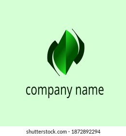 vector logo with letter n symbol and some sort of leaf shape. suitable for any modern company or institution logo or symbol