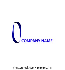 Vector logo letter "O" with a simple design