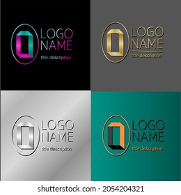 Vector logo letter O with a variety of color choices