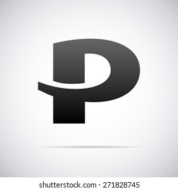 Vector logo for letter P design template