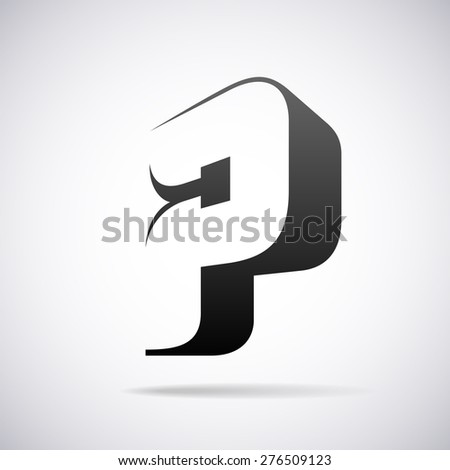 Vector Logo Letter P Design Template Stock Vector Royalty Free