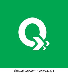 Vector Logo Letter Q With Arrows