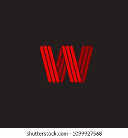 Vector Logo Letter Q With Cutout Stripes