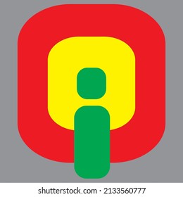 Vector logo. The letter Q and I logos as company logos or as icon images