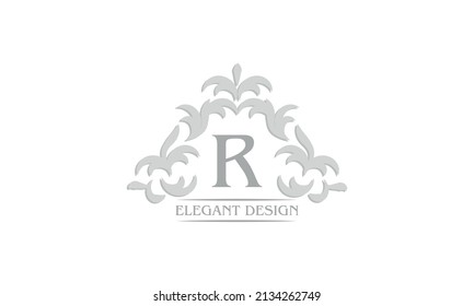 Vector logo with the letter R. Can be used for jewelry, beauty and fashion industry. Great for logo, monogram, invitation, flyer, menu, brochure, background or any desired idea.