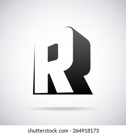 Vector logo for letter R design template