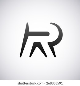 Vector logo for letter R design template