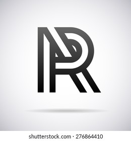 Vector logo for letter R design template