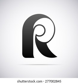 Vector logo for letter R design template
