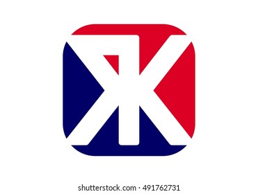 vector logo of letter R and K