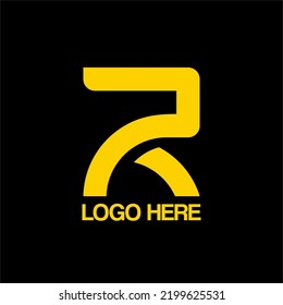 Vector logo letter R and number 7. Suitable as a business logo in various fields, especially in the field of fashion and technology.