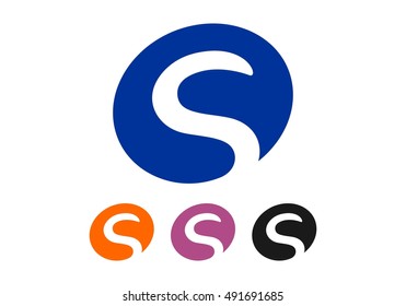 vector logo of letter s.