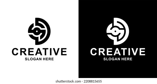 LETRA DE LOGOTIPO DEL VECTOR S LETRA D MONOGRAM