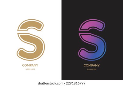 Vector logo for letter S design template