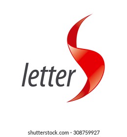 vector logo letter S in the form of red tape