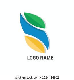 vector logo letter S isolated white background