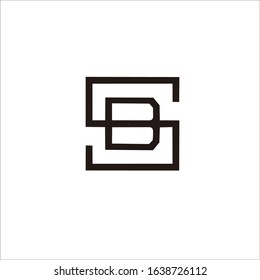 vector logo letter "sb" for brand and company names