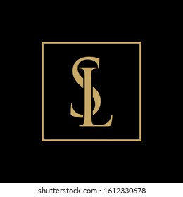 vector logo letter SL in the box