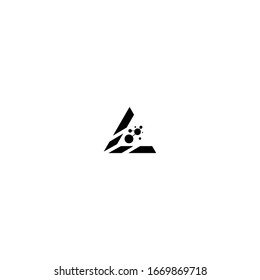 Vektorillustration Logo Buchstabe A mit starken Formen und Kreisen in dem Prozess, der es einfach und männlich macht.