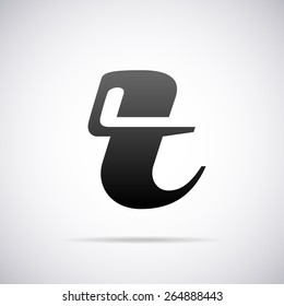 Vector logo for letter t design template