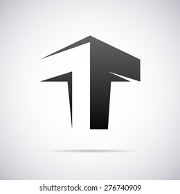 Vector Logo For Letter T Design Template