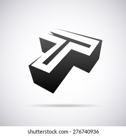 Vector logo for letter T design template