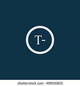 Vector logo for letter T design 