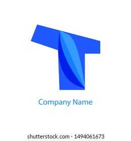 Vector logo letter "t" simple and elegant design