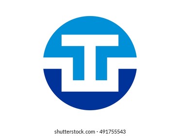 vector logo of letter t and w.