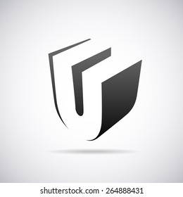 Vector logo for letter U design template 