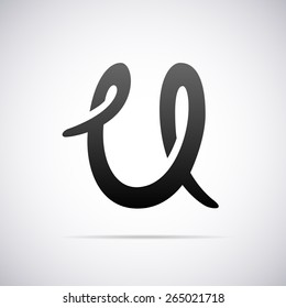 Vector logo for letter U design template