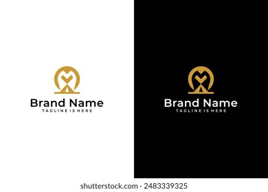 vector logo letter V camp abstract