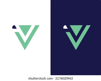 Letra V del logotipo del vector, marca de verificación e I, forma dorada y monocromática. Emblema abstracto, concepto de diseño, logotipo, elemento de logotipo para plantilla.