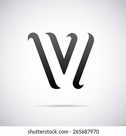 Vector logo for letter V design template