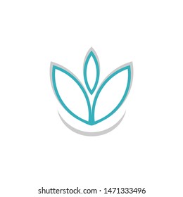 vector logo letter V natural
