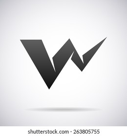 Vector logo for letter W design template
