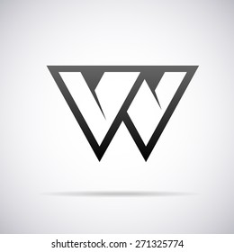 Vector logo for letter W design template