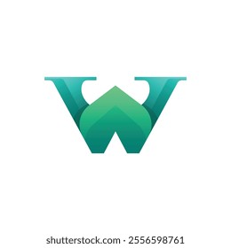 Vector Logo Letter W Gradient Icon Illustration