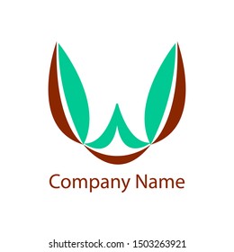 Vector logo for the letter W with a simple and elegant design