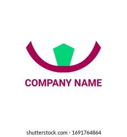 Vector logo letter "W" with a simple and elegant design