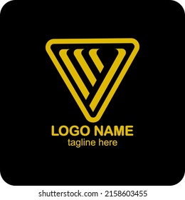 Vector logo of letter W in a triangle. Something simple but cool to use in digital and printing purposes especially in sports and fashion related industries.