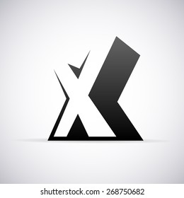 Vector logo for letter X design template