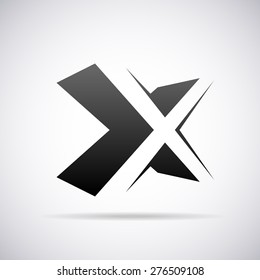 Vector logo for letter X design template