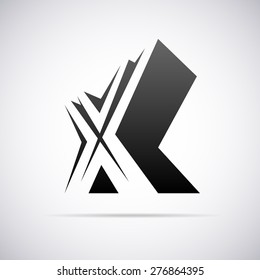 Vector logo for letter X design template